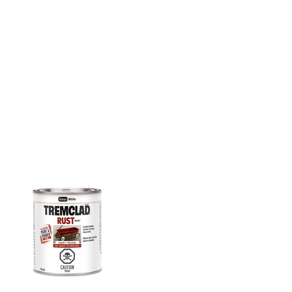 Tremclad Exterior Oil-Based Multisurface Rust Paint In Gloss White, 946 Ml 946ml