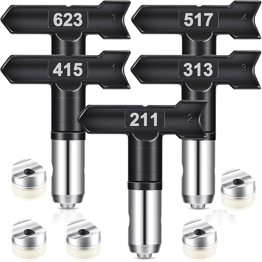 Black Airless Spray Gun Tips Reversible Tungsten Steel Paint Sprayer Nozzle Accessoies(213)