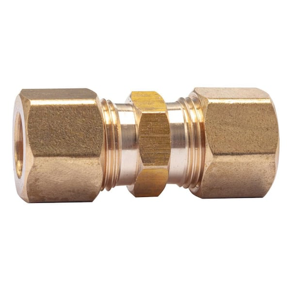 Watts A-209 Brass Ander-Lign Compression Union 1/2" OD x 3/8" OD with Insert