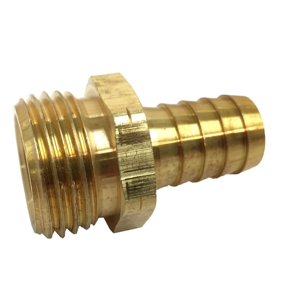 Sioux Chief 1/2-in x 3/4-in Dia. Brass Barb x Garden Hose Adapter Fitting