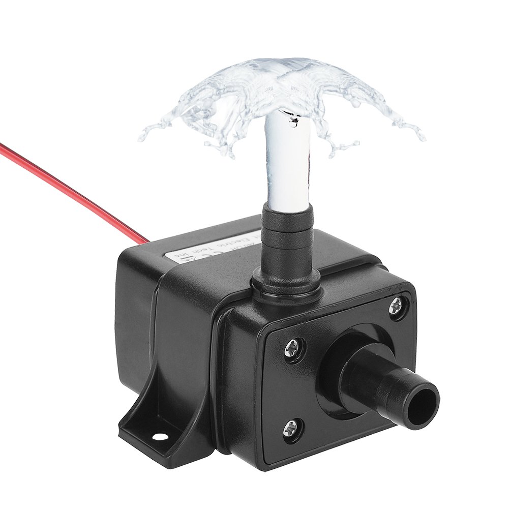 LEDGLE Mini 12V Submersible Pump Fountain Water Pumps Electric Brushless Ultra-Quiet IP68 Waterproof Dual-Purpose Design for Fish Tank Hydroponics Aquaponics Fountains Ponds Statuary Aquariums