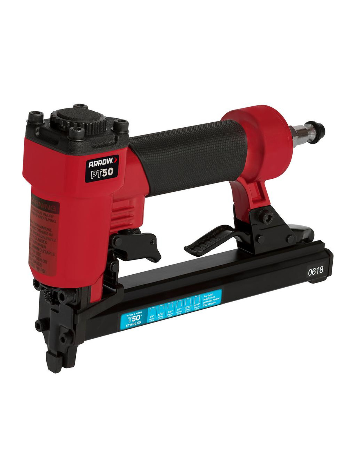 Arrow PT50 Pneumatic Staple Gun for Upholstery and Repairs  Oil-Free  Heavy-Duty T50 Compatible