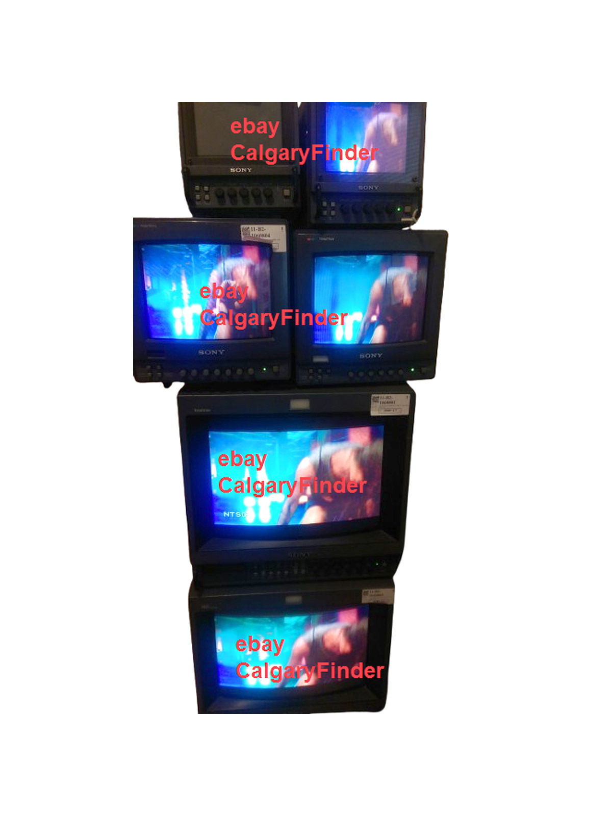 Sony Lot of 6 CRT BVM PVM CRT Monitors Displays Made in Japan Ga