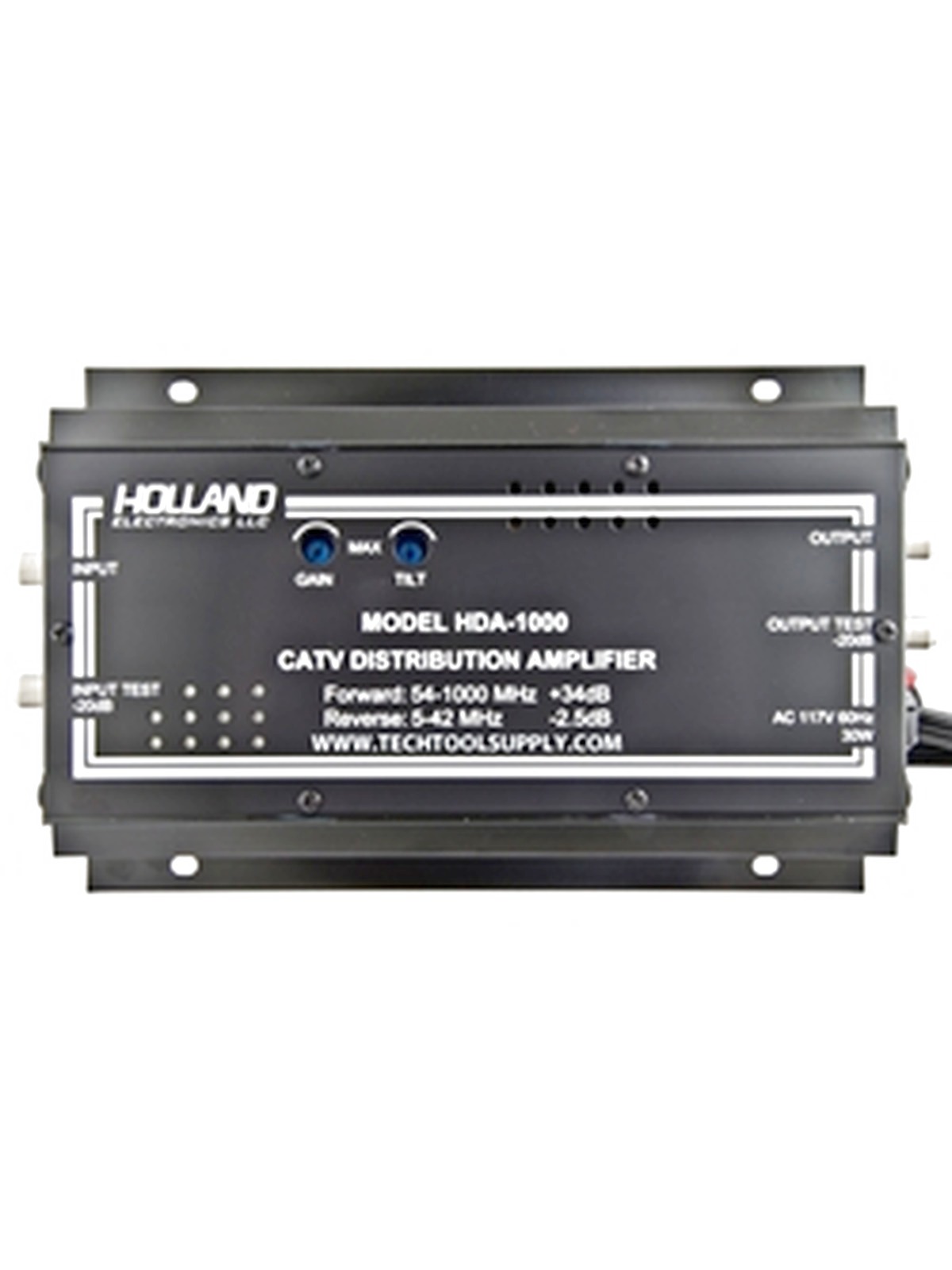 Holland HDA-1000 54-1000Mhz +34dB 5-42Mhz -2.5dB CATV Distribution Amplifier Lot of 2