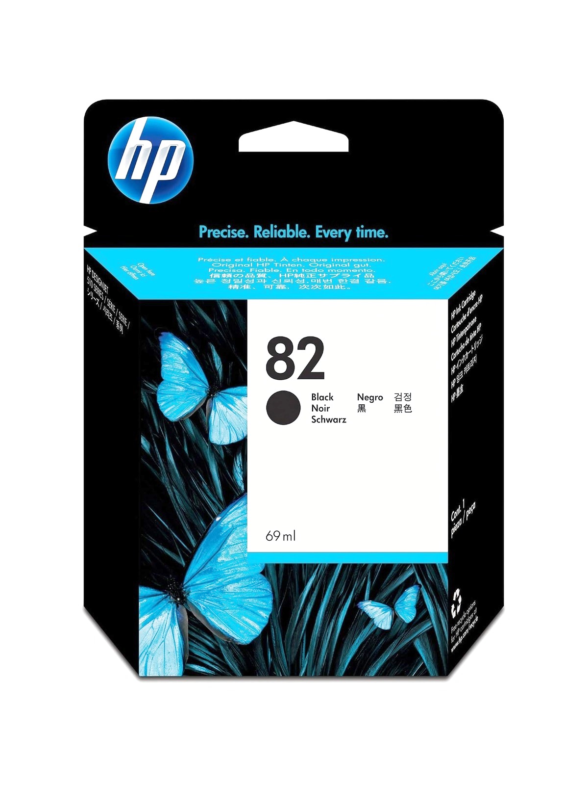 HP 82 Black Ink Cartridge - Black - Inkjet - 1 Each