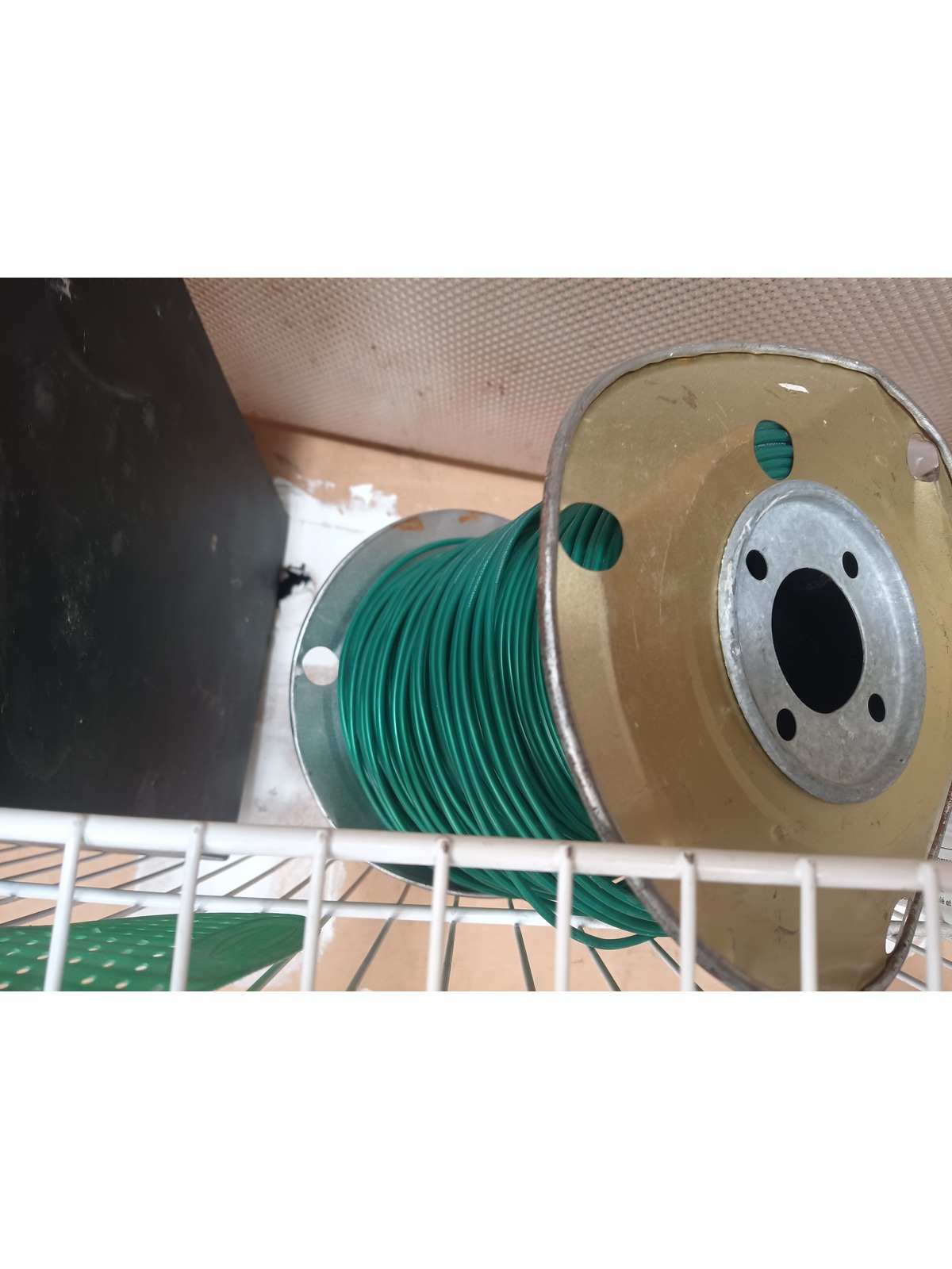 Electrical Ground Wire Copper 10 AWG, Green Jacket Made in USA 50456