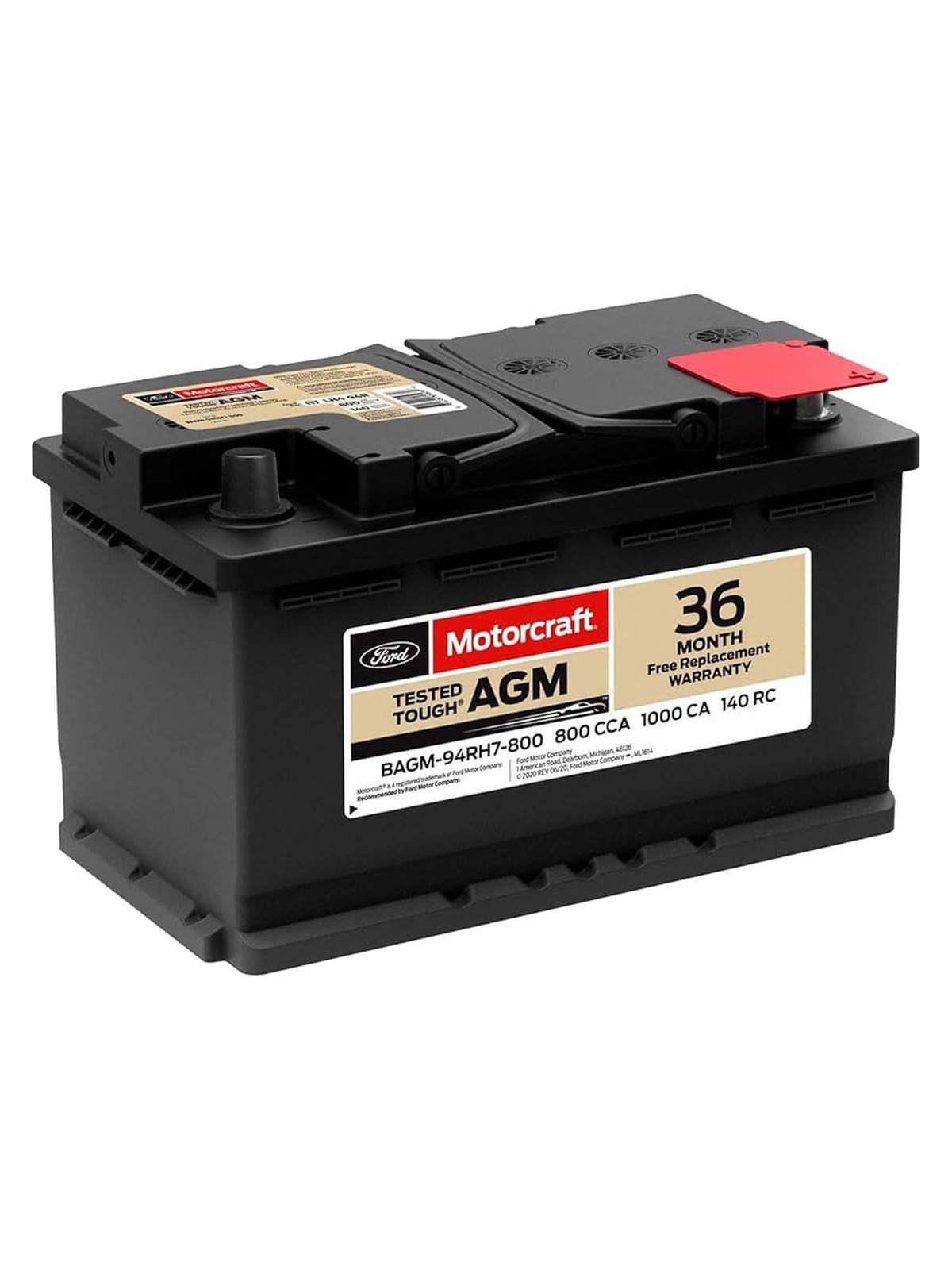 Motorcraft BAGM-94RH7-800 Automotive Battery Advanced AGM