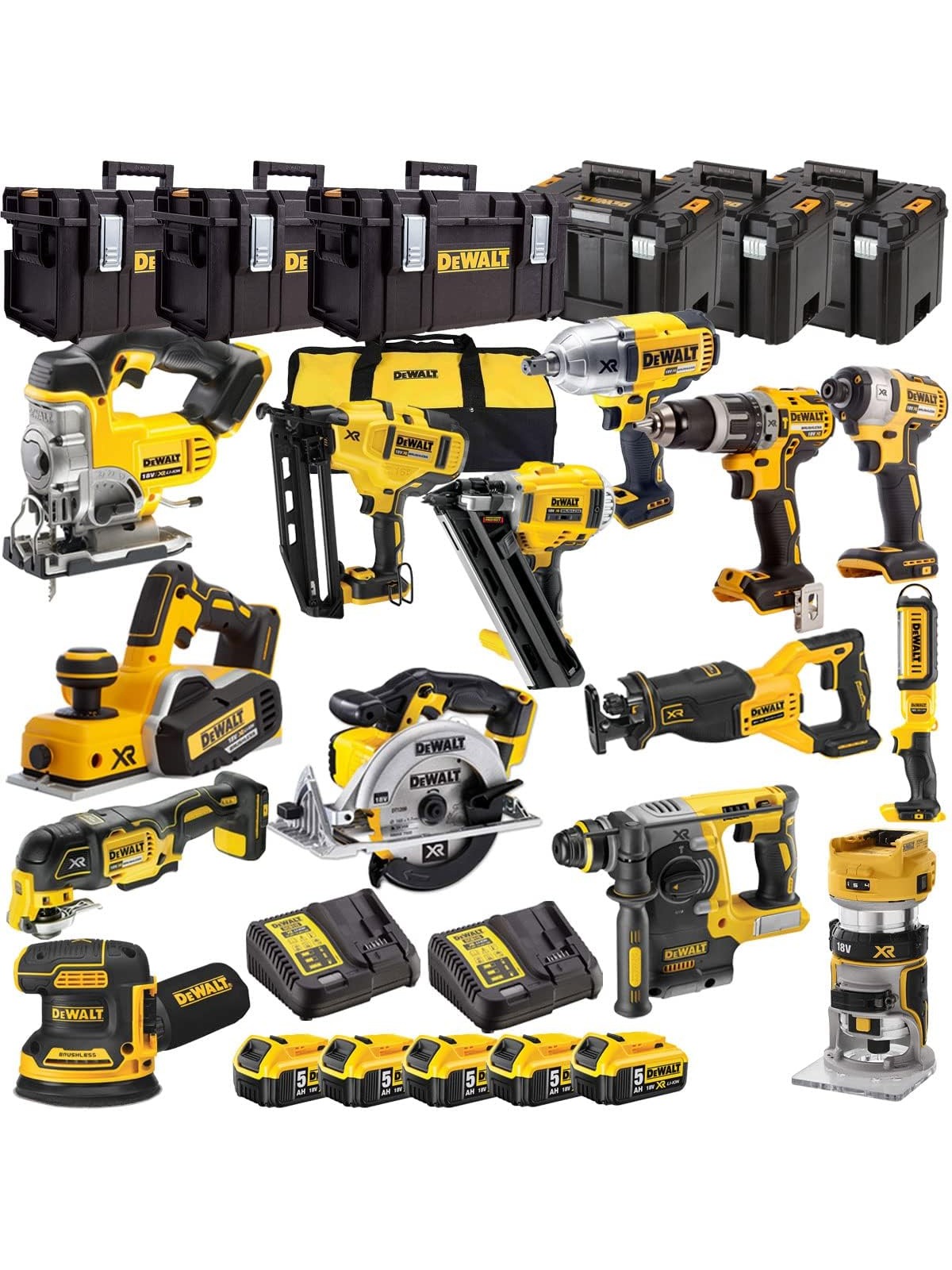 DEWALT 18-volt 1/2-in Drill (2-Batteries Included, Charger Inclu
