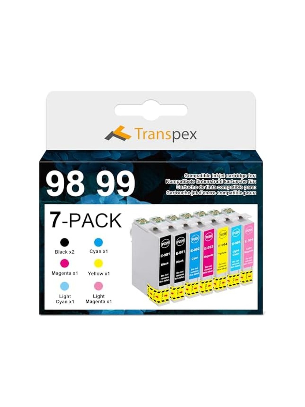 12 Pack - Remanufactured Ink Cartridges for Epson #98 #99 T098 T099 T098120 T099220 T099320 T099420 T099520 T099620 Inkjet Cartridge Compatible With Epson Artisan 700 Artisan 710 Artisan 725 Artisan 730 Artisan 800 Artisan 810 Artisan 835 Artisan 837