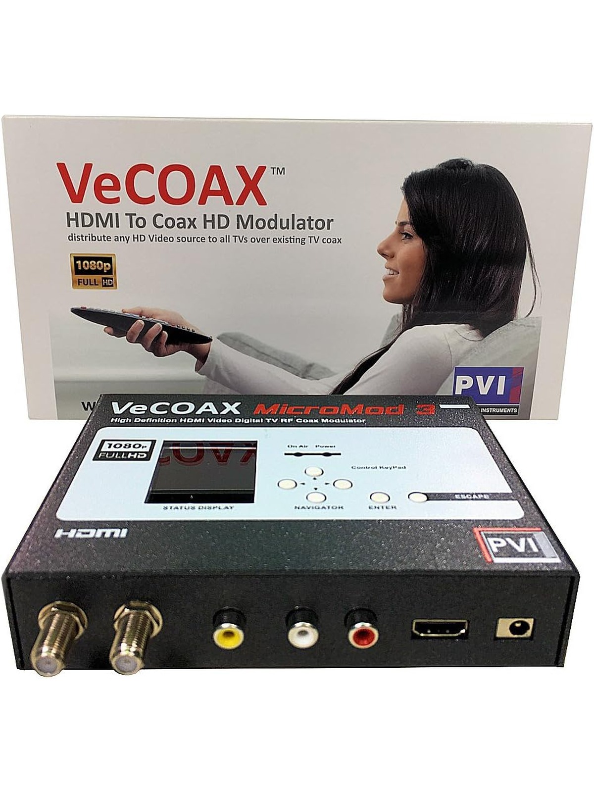 PVI VECOAX MICROMOD MS A Single Channel HD Digital AIR ATSC RF Modulator