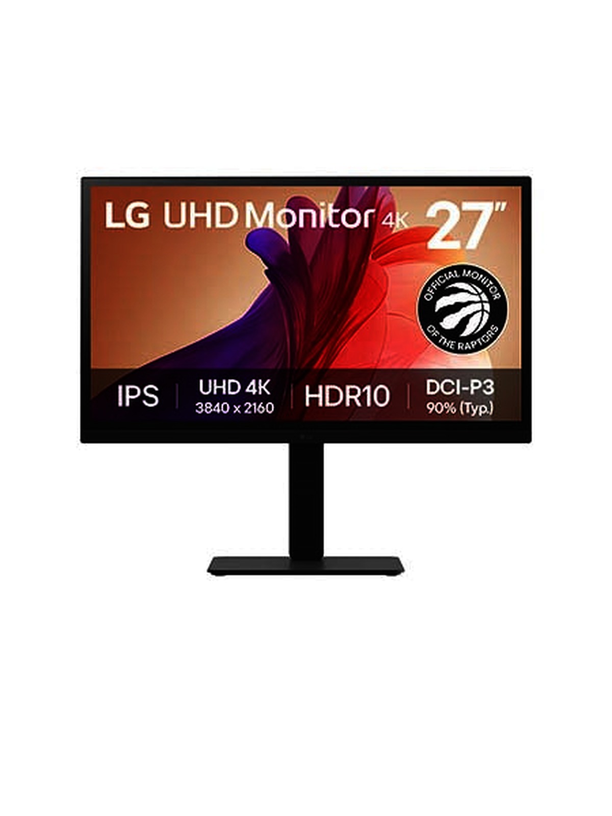LG 27" 27BA45U-B 27" Ultrafine UHD (3840 x 2160) 4K IPS Monitor - 5ms 60Hz HDR10, DCI-P3 90%, Tilt/Height/Swivel/Pivot Adjustment, HDMI & DisplayPort, Eye Comfort, Black