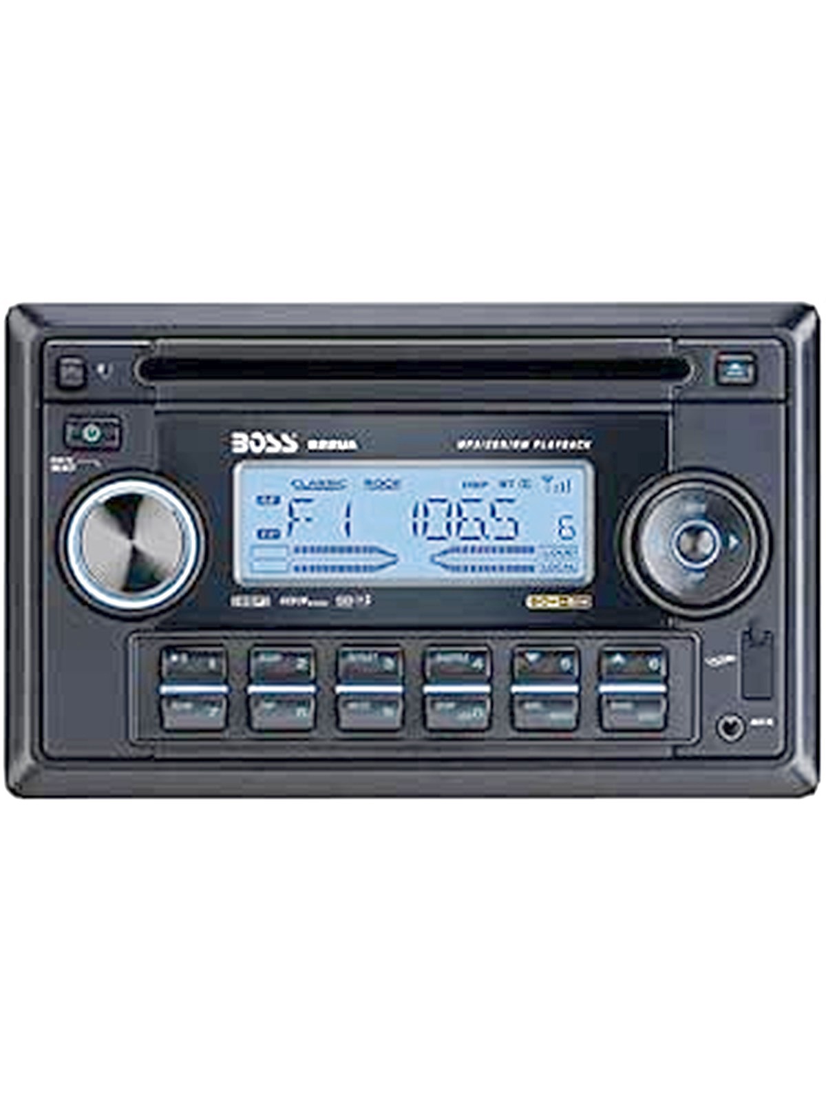Boss 822UA In-Dash Double-Din CD/MP3 Receiver with Front Panel AUX Input, USB, SD Card