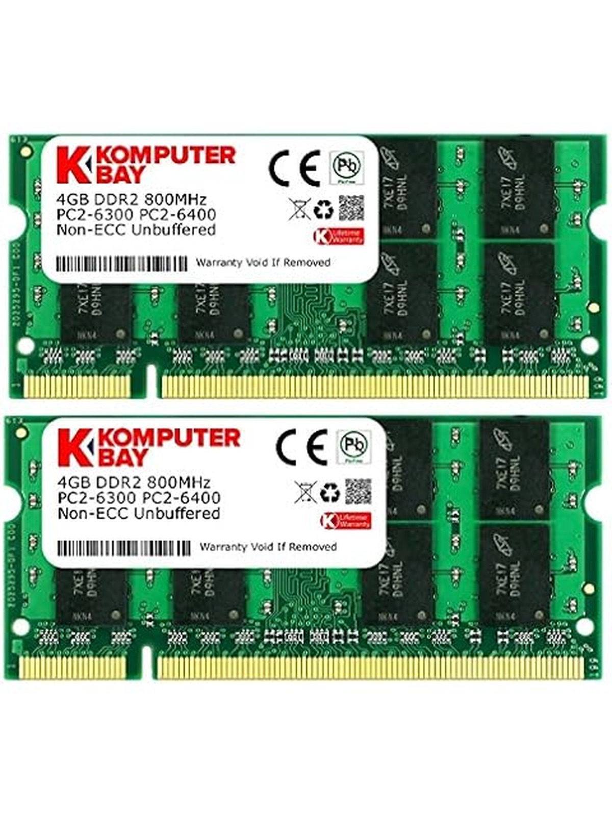 Komputerbay 8 GB (2 x 4GB) PC2-6400 DDR2-800 SoDIMM Dual Channel Laptop Memory Kit
