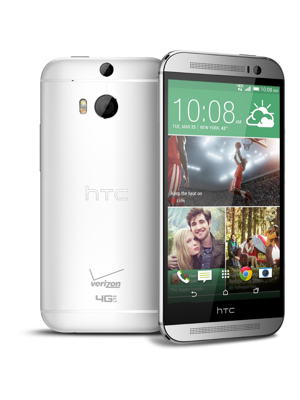 HTC One M8 Unlocked Phone with Dual 4 MP Primary Camera, 3G, 32GB Storage, QHTC - International Version (Grey)