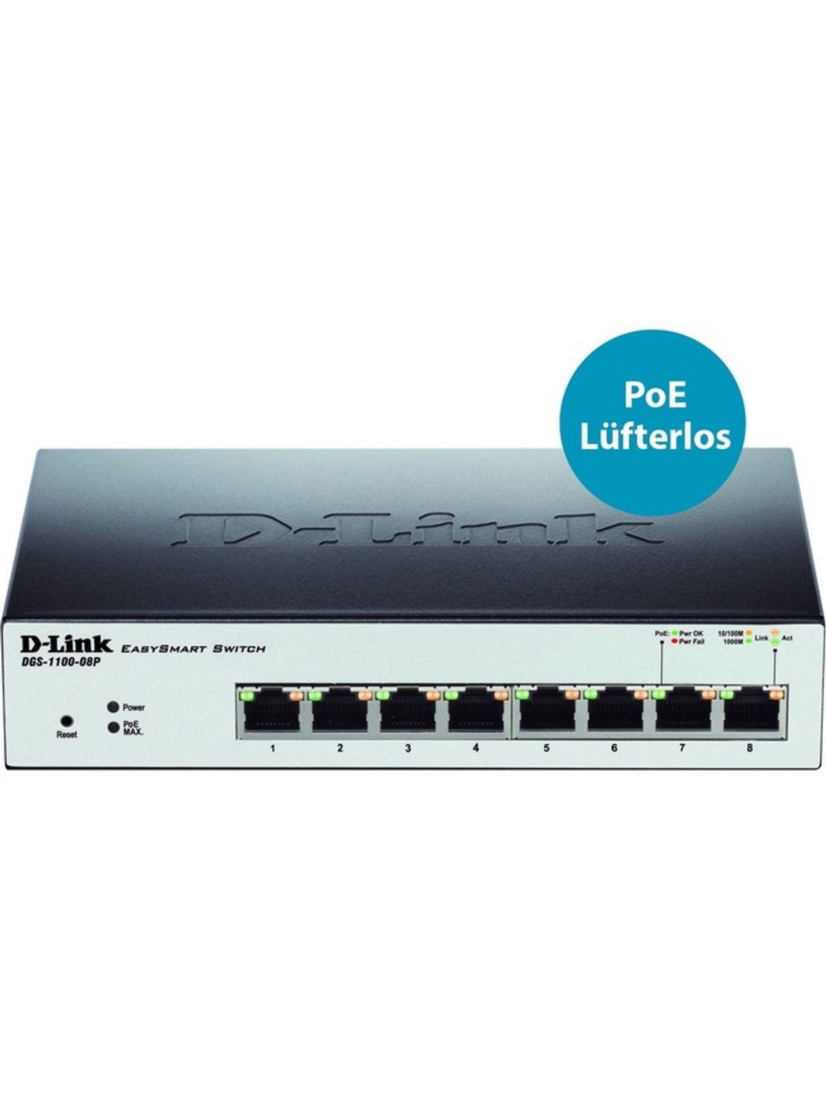 D-link Systems D-Link DGS-1100 Series EasySmart 8-Port Gigabit P