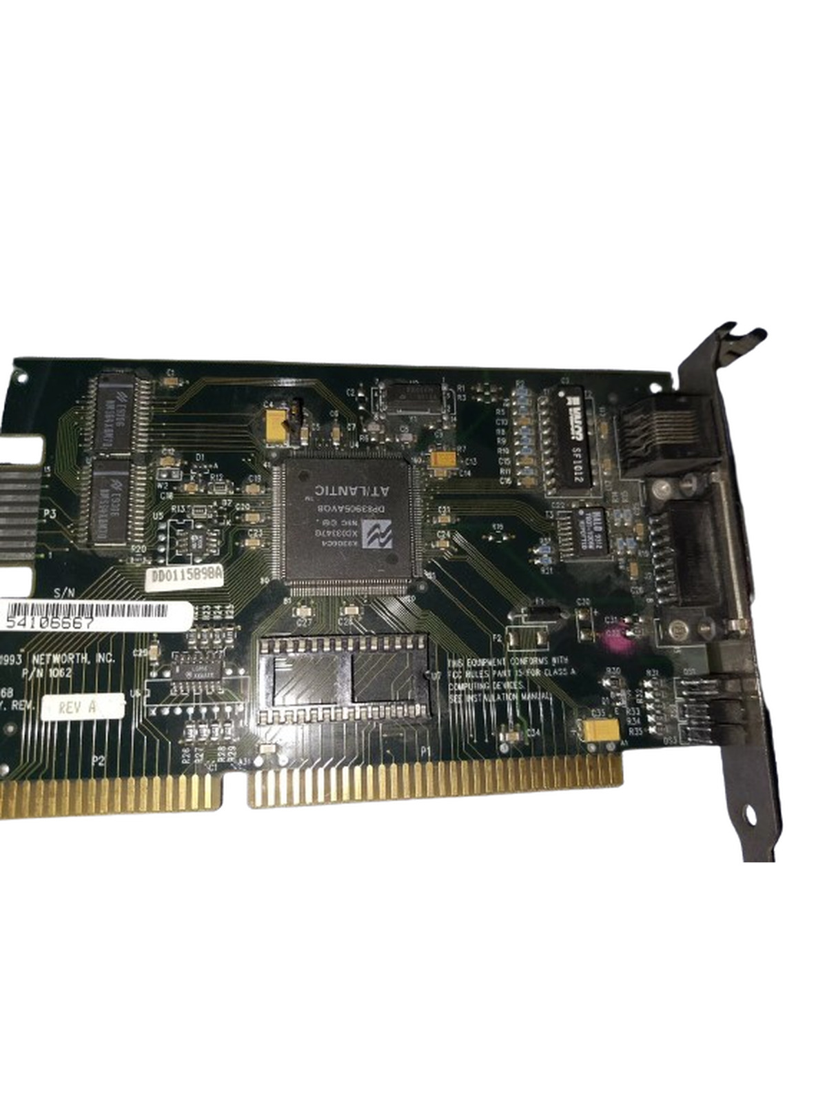 Networth 1062 Rev A UTP16B Network Card Good Condition ISA network card vintage