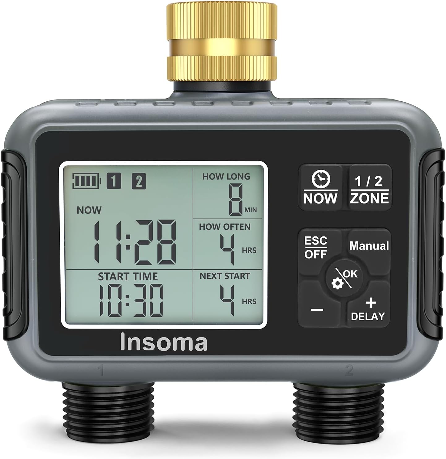 Insoma Smart WiFi 2 Zones Digital Water Timer for Garden or Plants Lawn