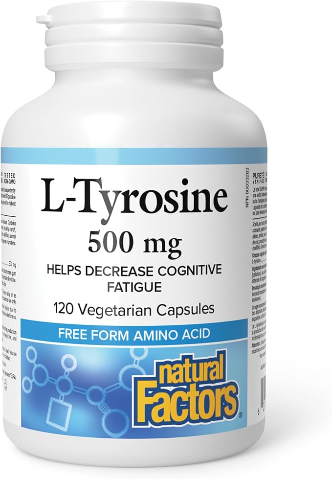 Natural Factors - L-Tyrosine 500mg, 60 vcaps
