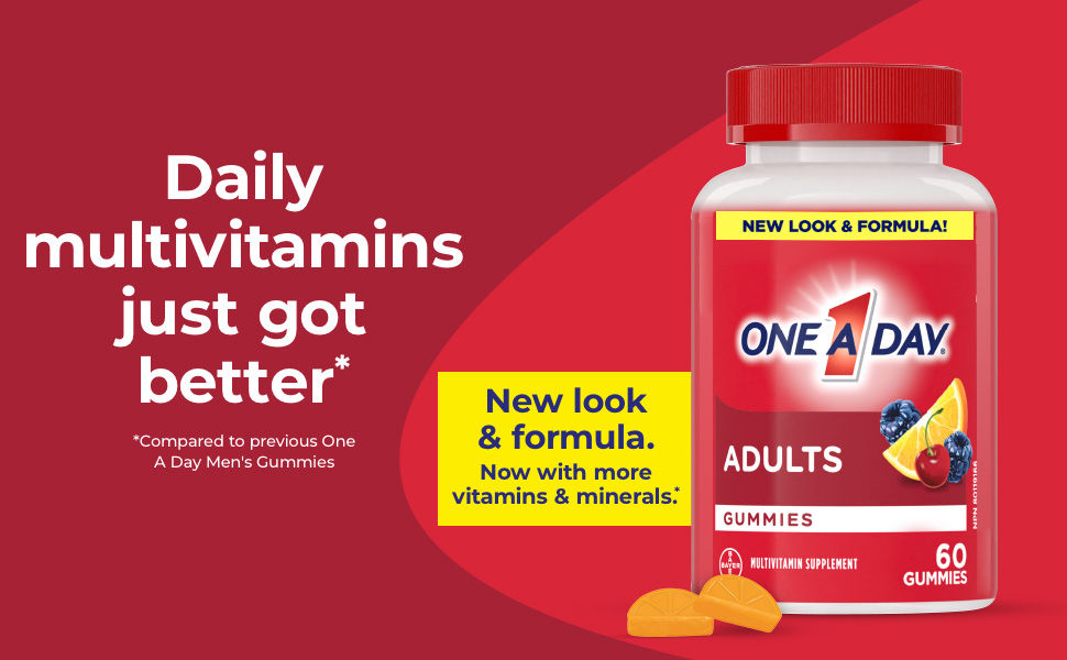 One A Day Gummies Adult Multivitamin, Specially Formulated and Great Tasting, 60 Gummies