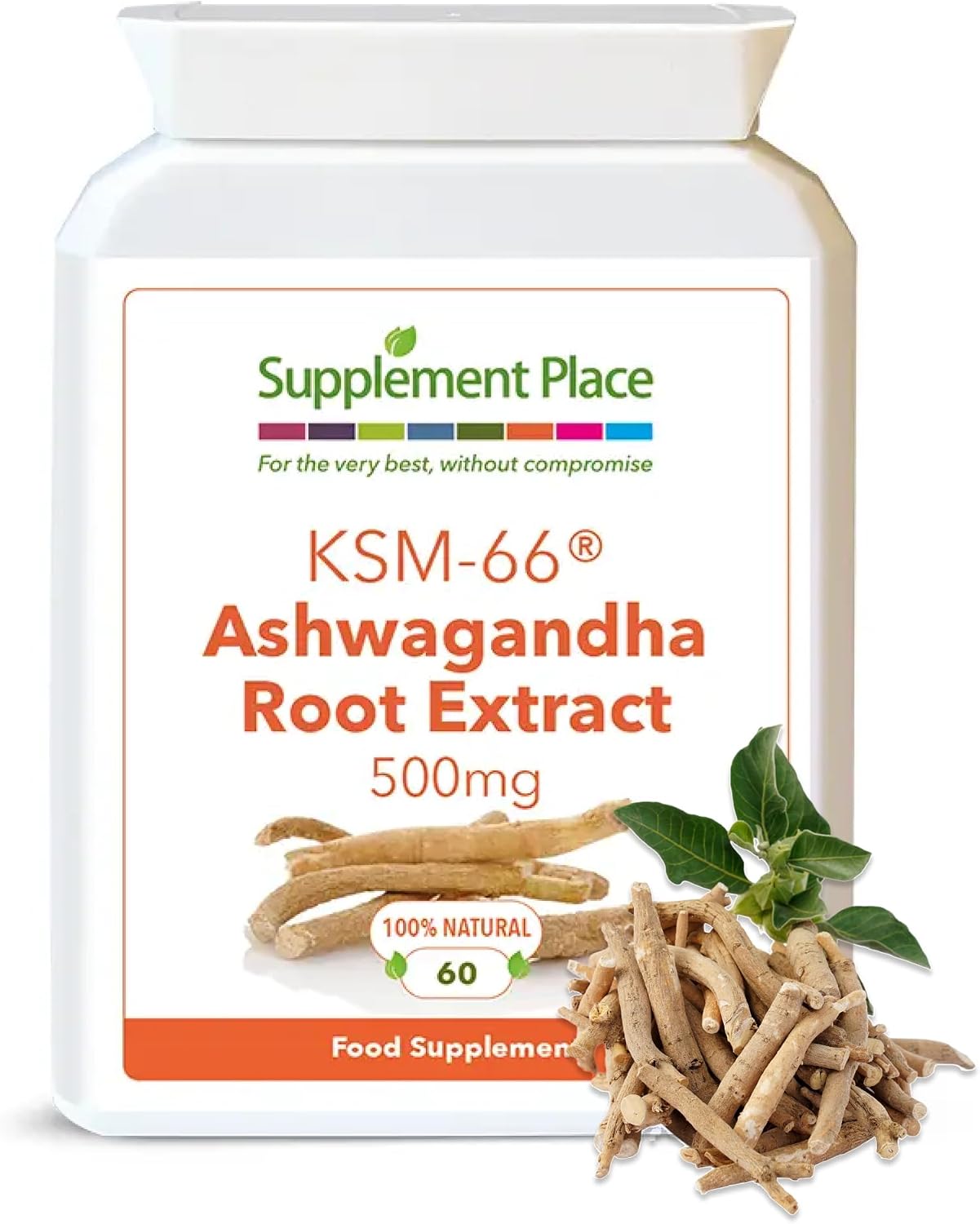 RENEW ACTIVES Ashwagandha KSM-66 Supplement 500MG per Serving with Black Pepper for Superior Absorption - Focus & Mood Support to Increase Energy & Sleep Aid - Made in Canada - 120 Capsules