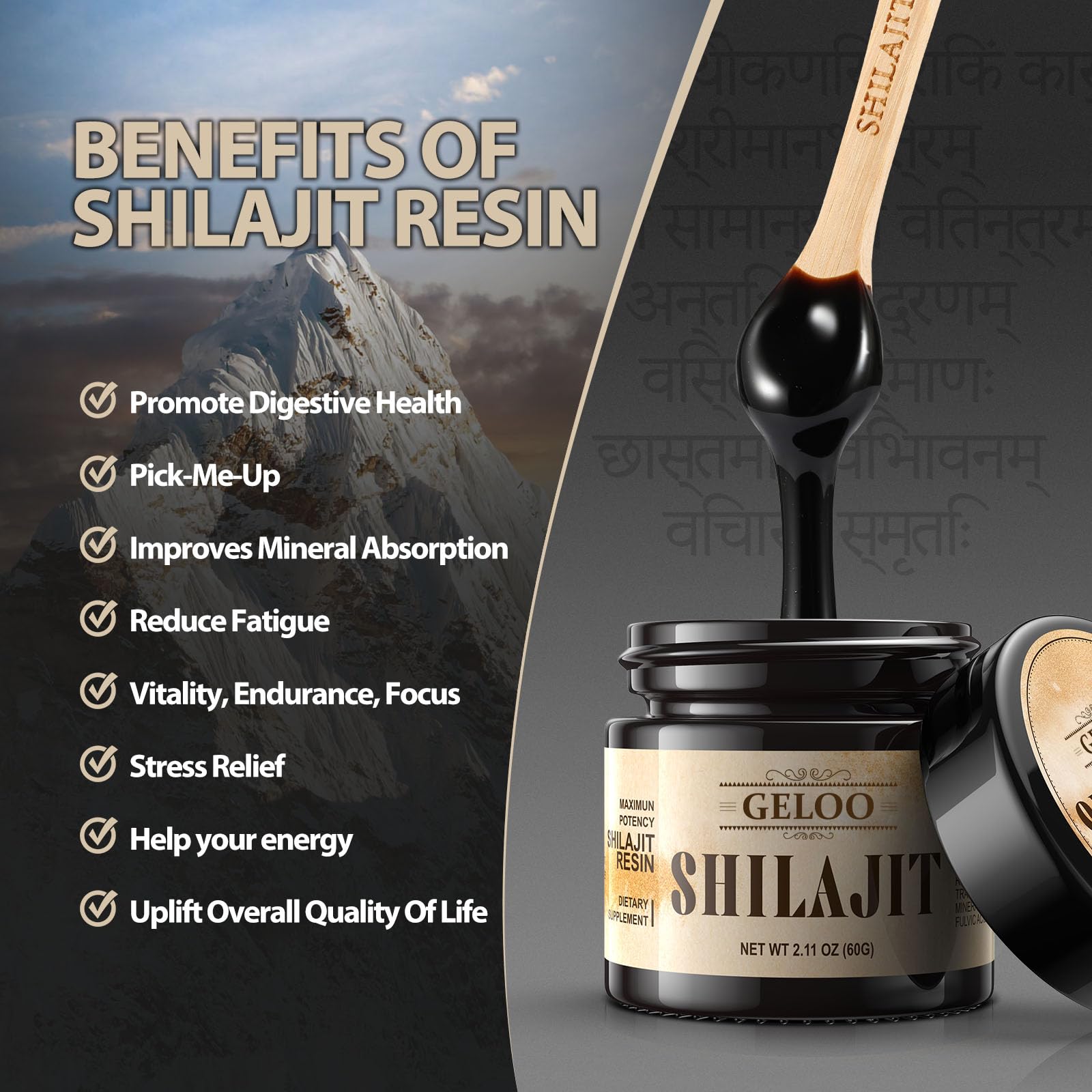 Shilajit Pure Himalayan Organic Shilajit Resin - Shilajit Supplement - Gold Grade 100% Pure Shilajit with Fulvic Acid & 85+ Trace Minerals Complex for Energy & Immune Support - 50 Grams
