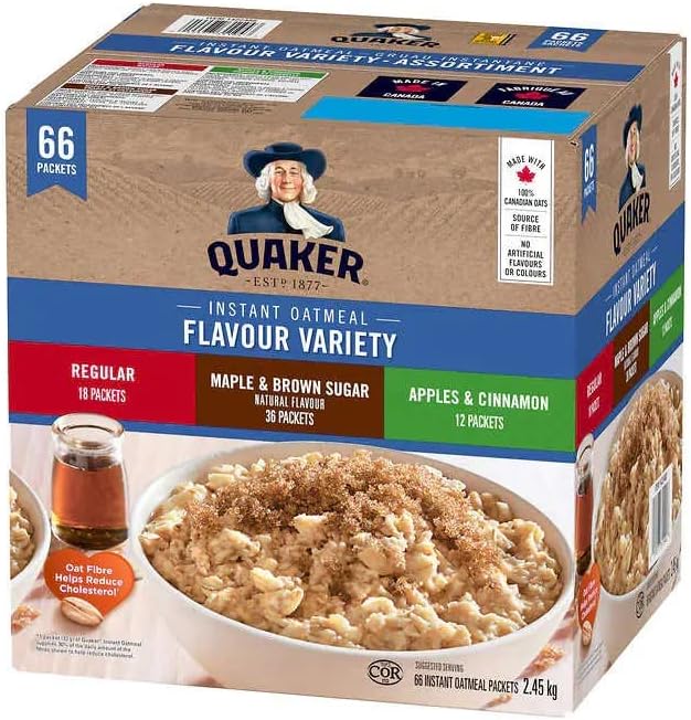 QUAKER 3 Flavour Variety Instant Oatmeal, 314 g