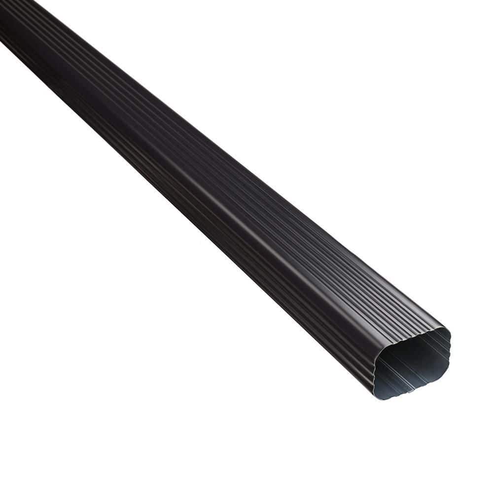 PEAK 10 ft. L x 2 in. W x 3 in. H Black Aluminum Downpipe
