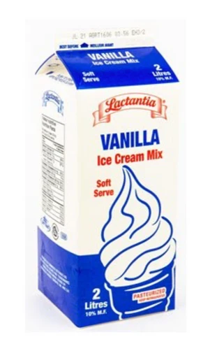 Lactantia Vanilla Soft Serve Ice Cream Mix 2L - Pack of 4 - Express Shipped with