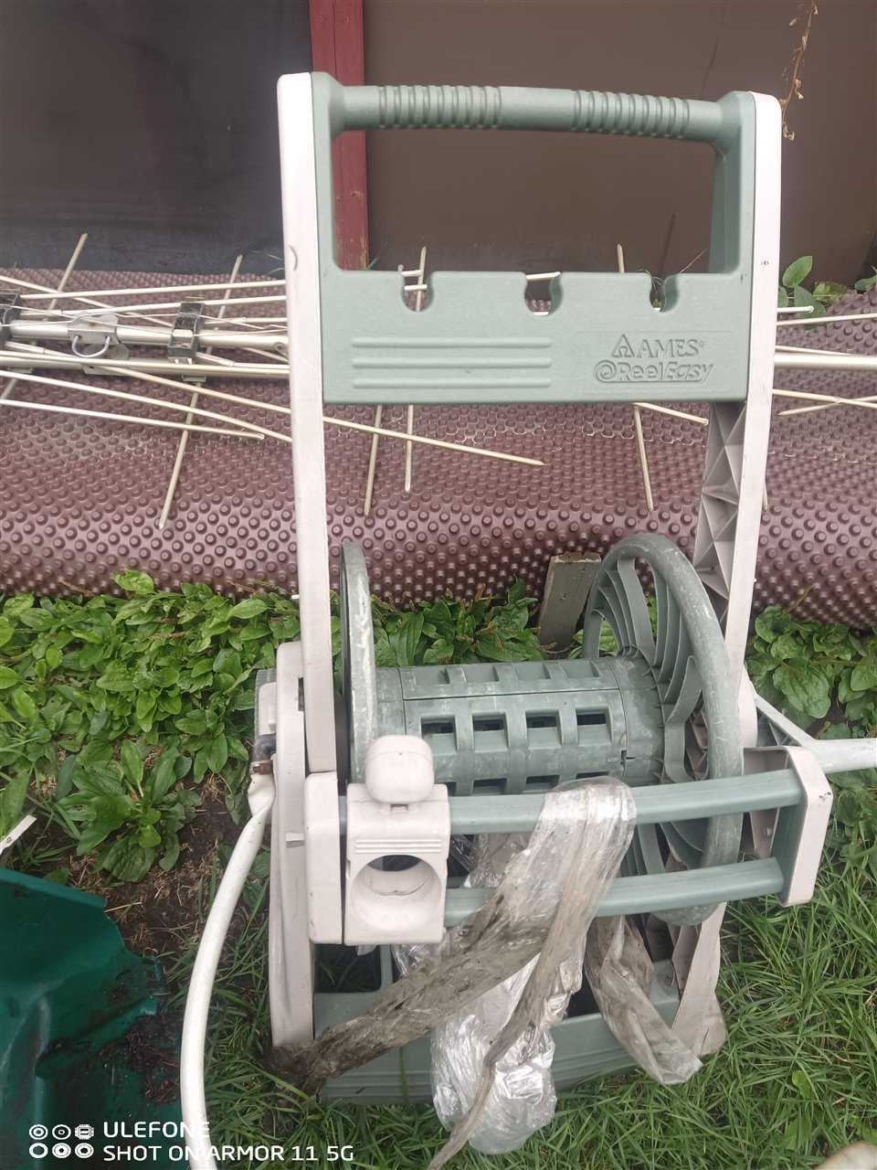 Ames ReelEasy Portable Garden Hose Reel Cart with Hose