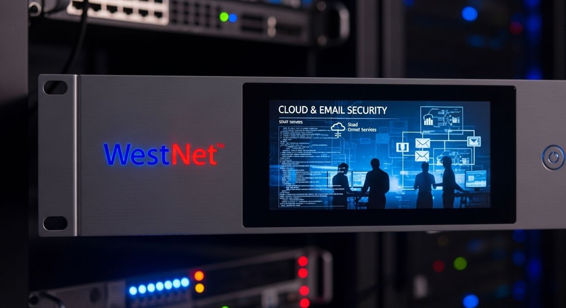 Illustration of cloud and email security